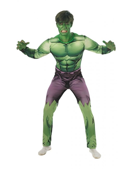 Costum Hulk Deluxe cu muschi adulti
