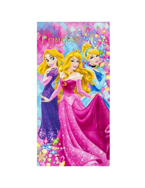 Prosop plaja Printese Disney: Aurora, Rapunzel, Cenusareasa 70 x 140 cm