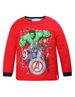 Bluza Avengers 4 - 10 ani: Hulk, Iron Man, Captain America, rosie