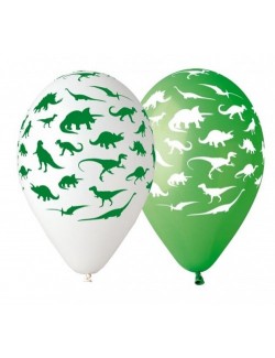 Set 5 baloane cu Dinozauri, 30 cm