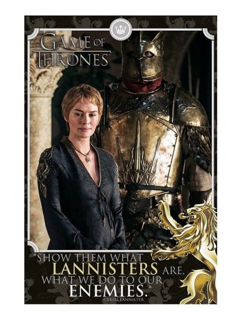 Poster Game of Thrones (Cersei Lannister Enemies)