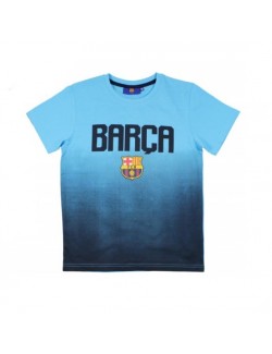 Tricou copii, FC Barcelona, gri sau bleu degradé