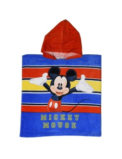Prosop poncho pentru copii, Mickey Mouse, 50 x 100 cm