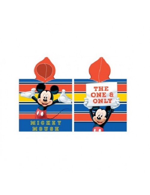 Prosop poncho pentru copii, Mickey Mouse, 50 x 100 cm
