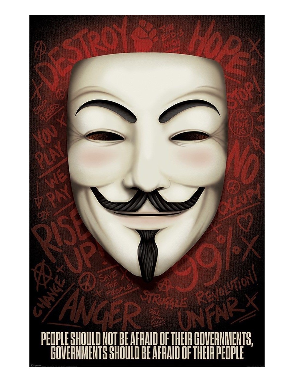 Poster V for Vendetta: Governments should be afraid of their people