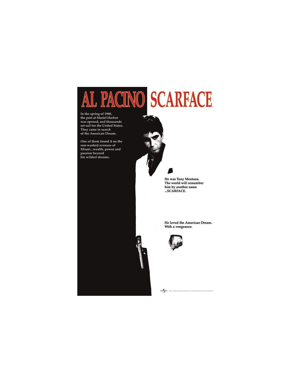 Poster Maxi Scarface (Tony Montana), 61 x 91,5 cm