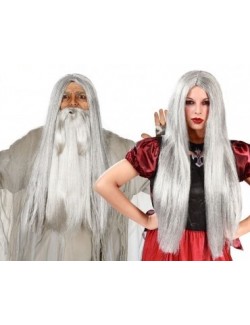 Peruca Vrajitoare, par lung, grizonat