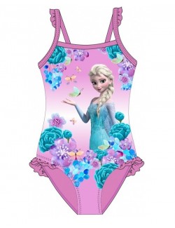 Costum baie Elsa Frozen, roz, fete 4 - 9 ani