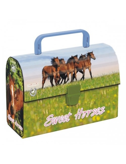Gentuta carton cu Caluti Sweet Horses, 20 x 15 x 8 cm