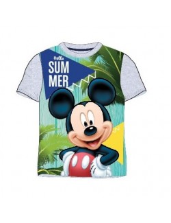 Tricou copii, Mickey Mouse Hello Summer, gri, 2 - 7 ani