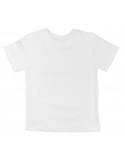 Tricou alb, simplu, pentru copii 6 - 15 ani