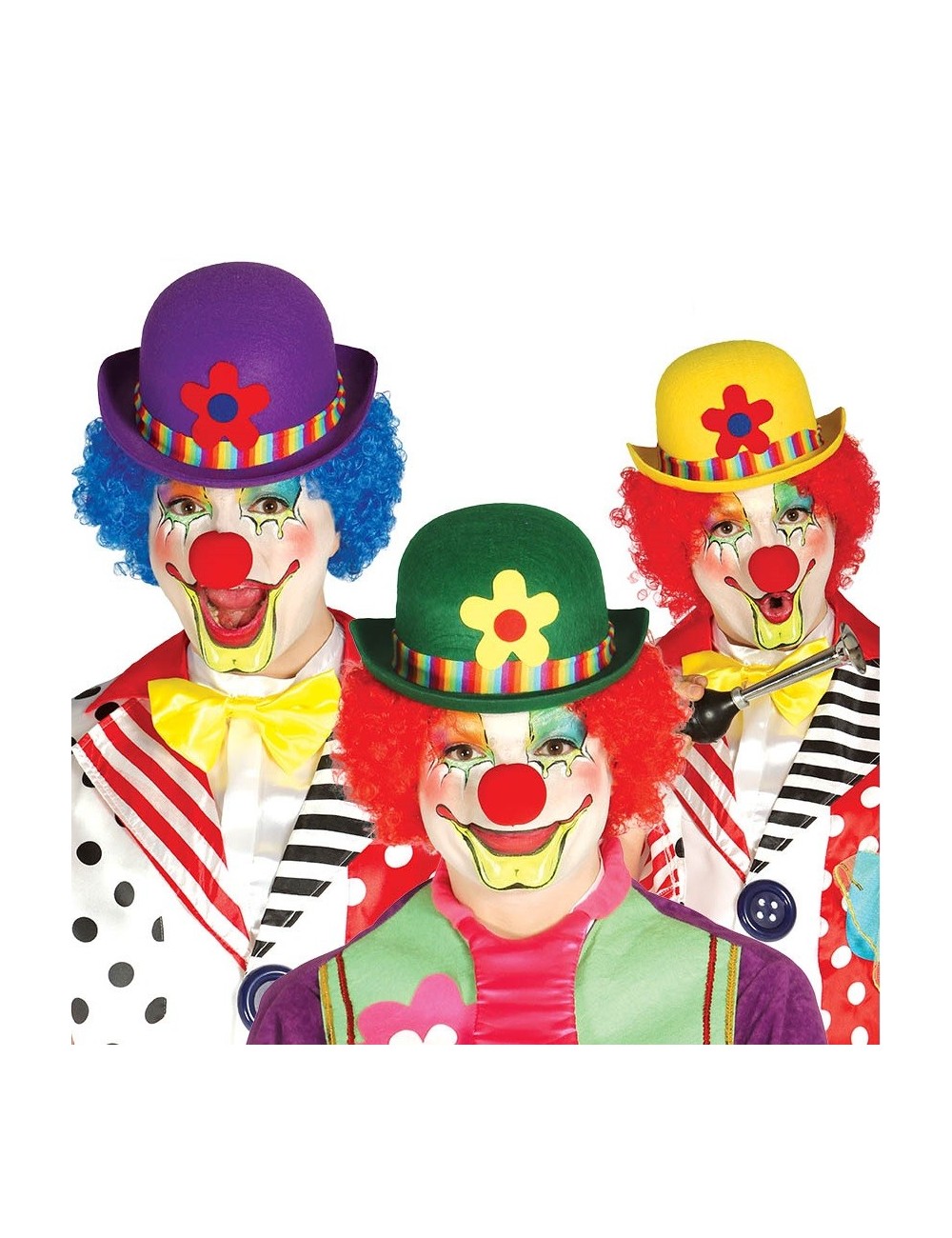Palarii colorate Clown, cu floricica, adulti