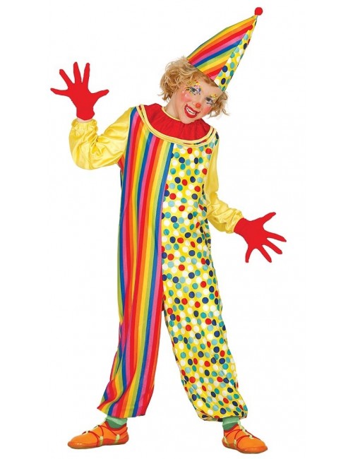 Costum Clown galben, copii 5-9 ani