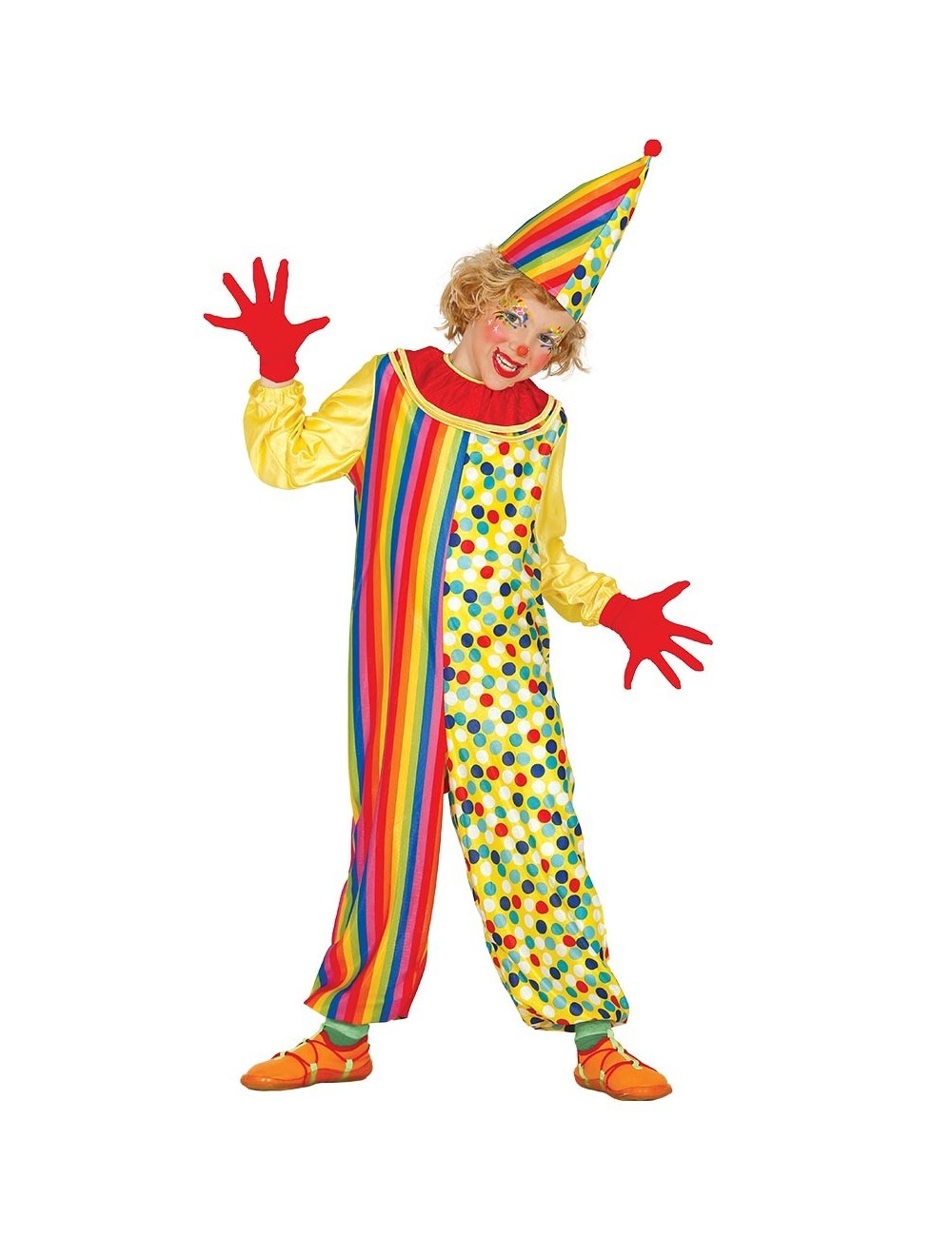 Costum Clown galben, copii 5-9 ani