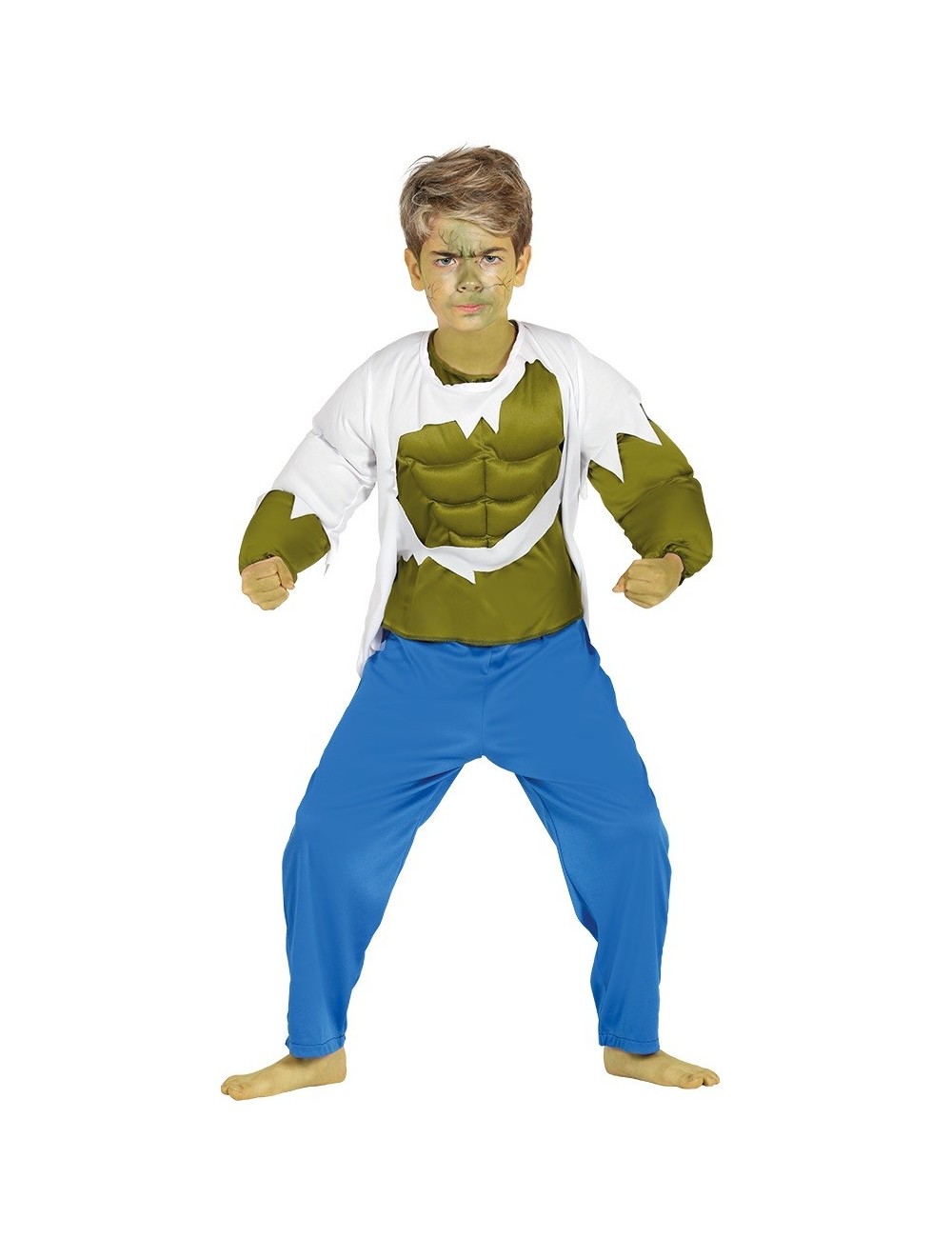 Costum Hulk - Green Strongman, copii 3-12 ani