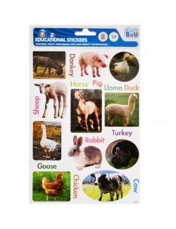 Stickere educative cu Animale de la ferma, 29 x 18 cm