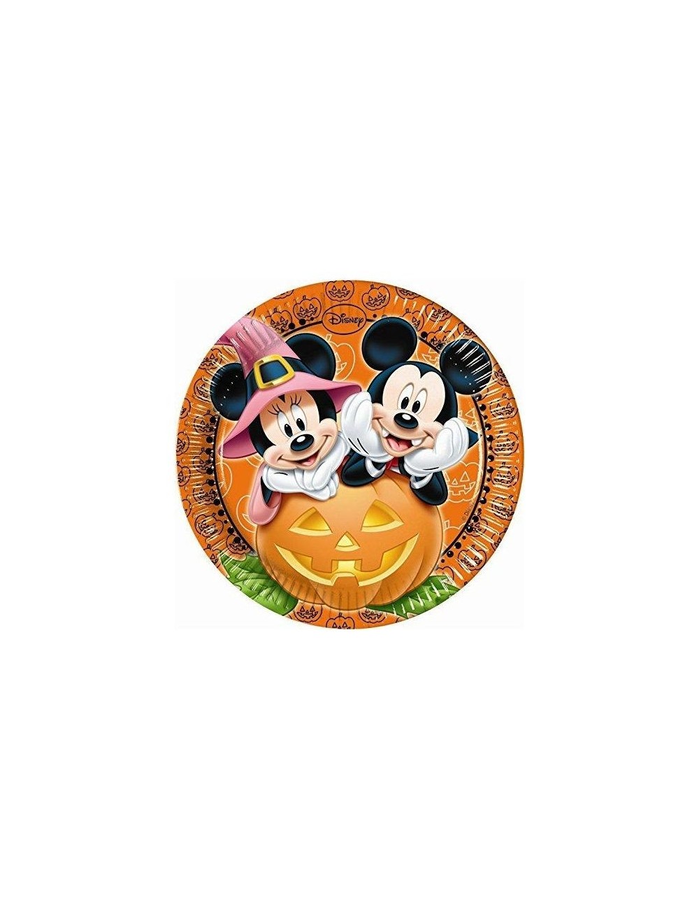 Set 8 farfurii Halloween Mickey & Minnie Mouse, 23 cm