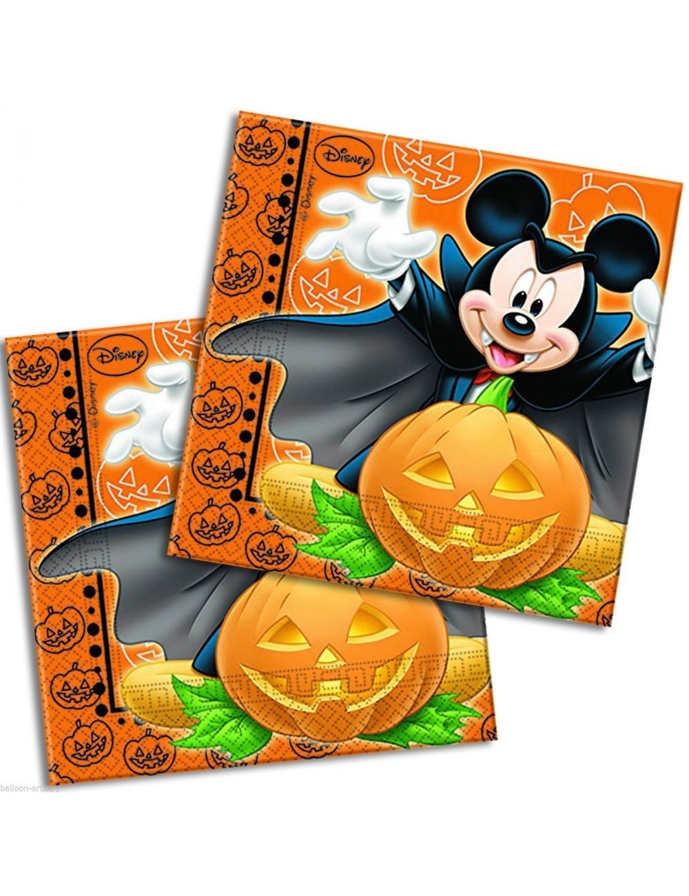 Set 20 servetele Halloween, Mickey & Minnie Mouse