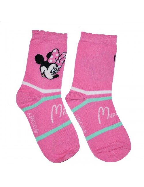 Sosete copii, Minnie Mouse, roz sau vernil, 23 - 34