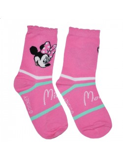 Sosete copii, Minnie Mouse, roz sau vernil, 23 - 34