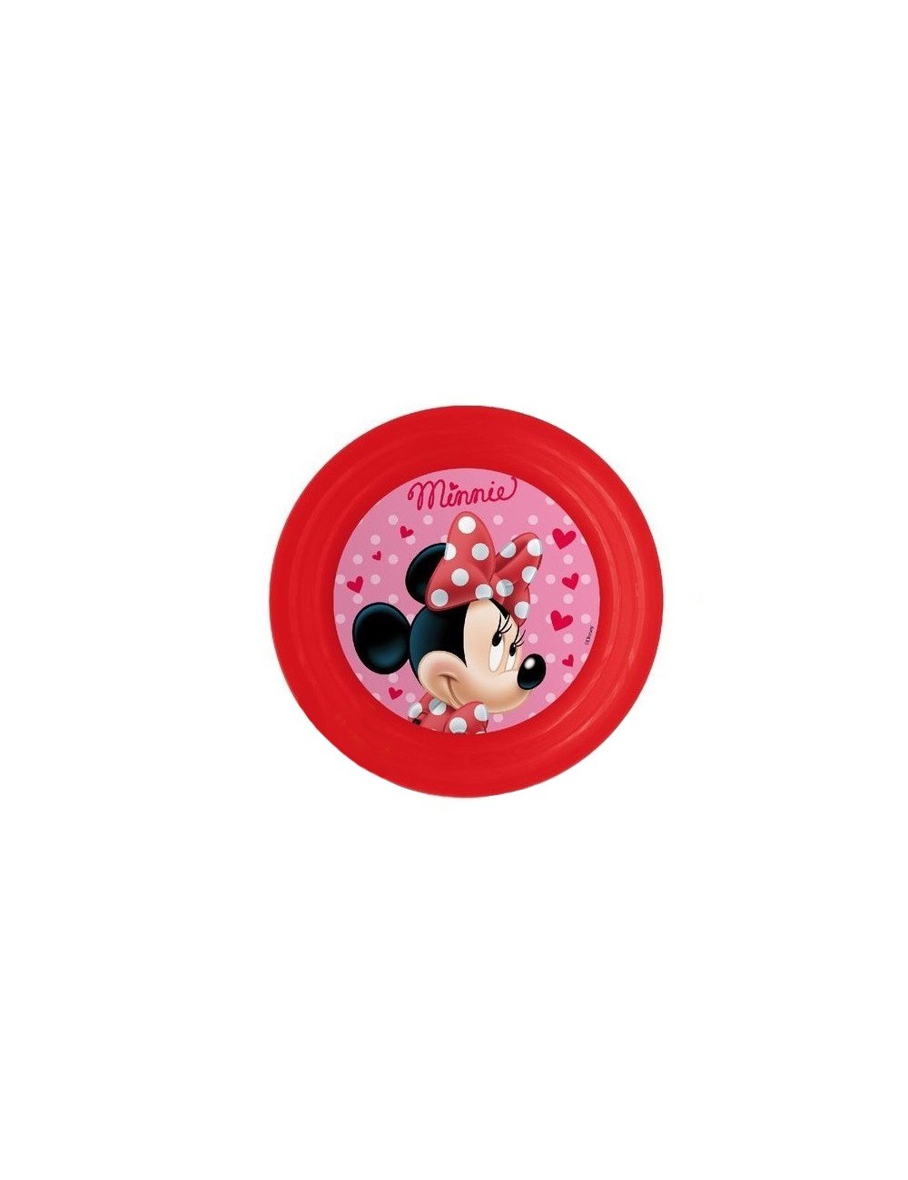 Farfurie 3D copii, Minnie Mouse, 20 cm, rosie