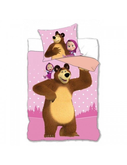 Lenjerie de pat, Masha si Ursul, 160 x 200  cm