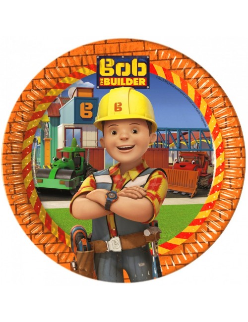 Set 8 farfurii Bob Constructorul, 23 cm