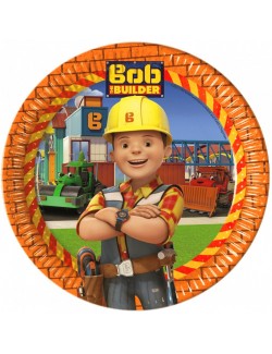 Set 8 farfurii Bob Constructorul, 23 cm