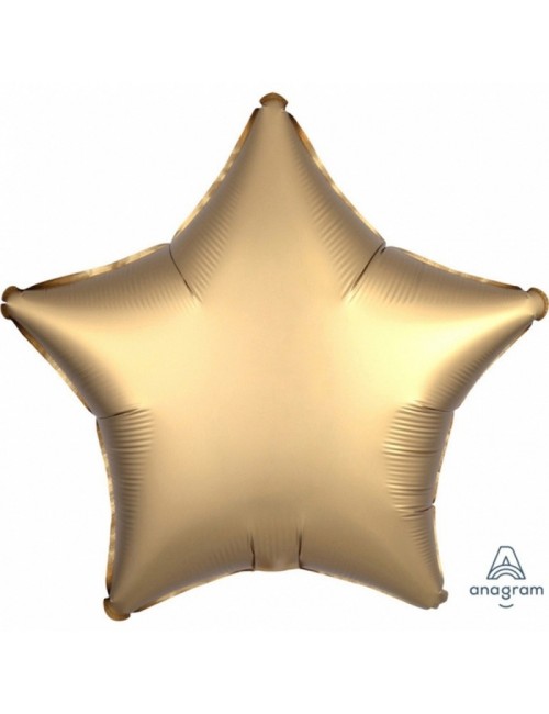 Balon folie Stea, Satin Luxe, auriu, 48 cm