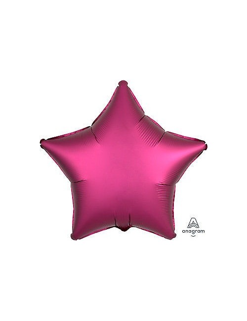 Balon folie Stea, Satin Luxe, fucsia, 48 cm