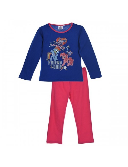 Pijama Micii Ponei, albastru-fucsia, fete 3 - 8 ani