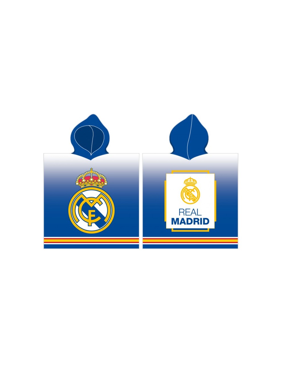 Prosop poncho, Real Madrid, albastru, 60 x 120 cm