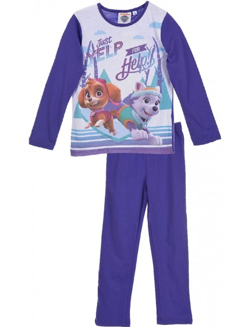 Pijama fete, Paw Patrol Skye si Everest, mov, 3-6 ani