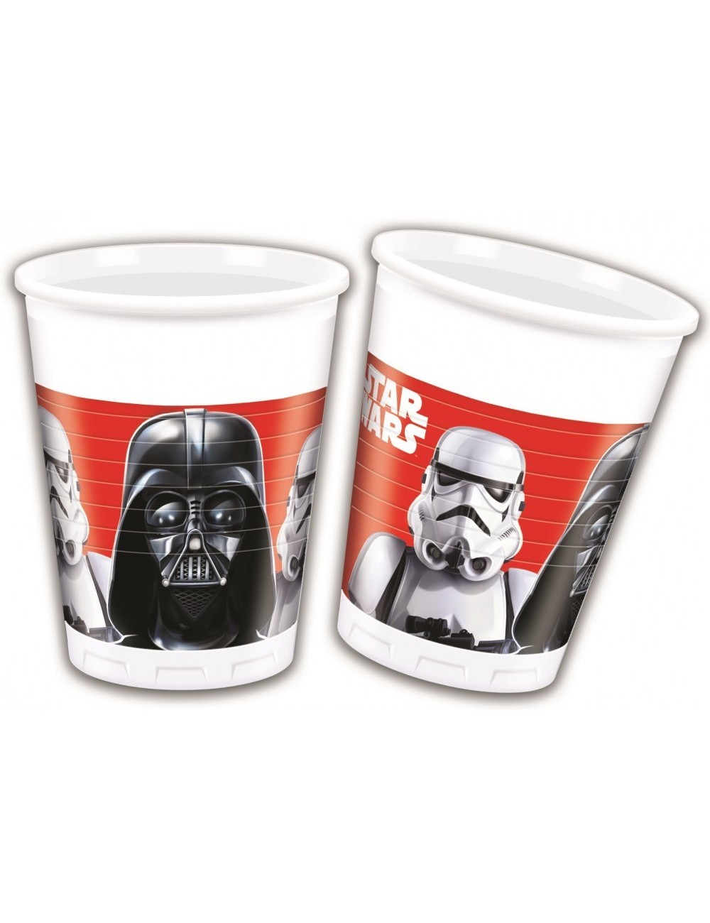 Set 8 pahare plastic, 200 ml, Star Wars - Darth Vader