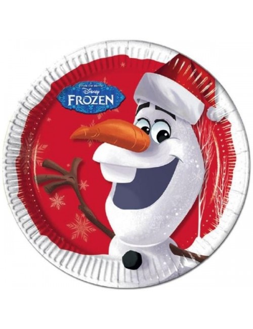 Set 8 farfurii carton, Olaf Disney Frozen, 23 cm