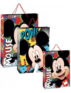 Punga cadou Mickey Mouse, 2 modele, 33 x 24 x 13 cm
