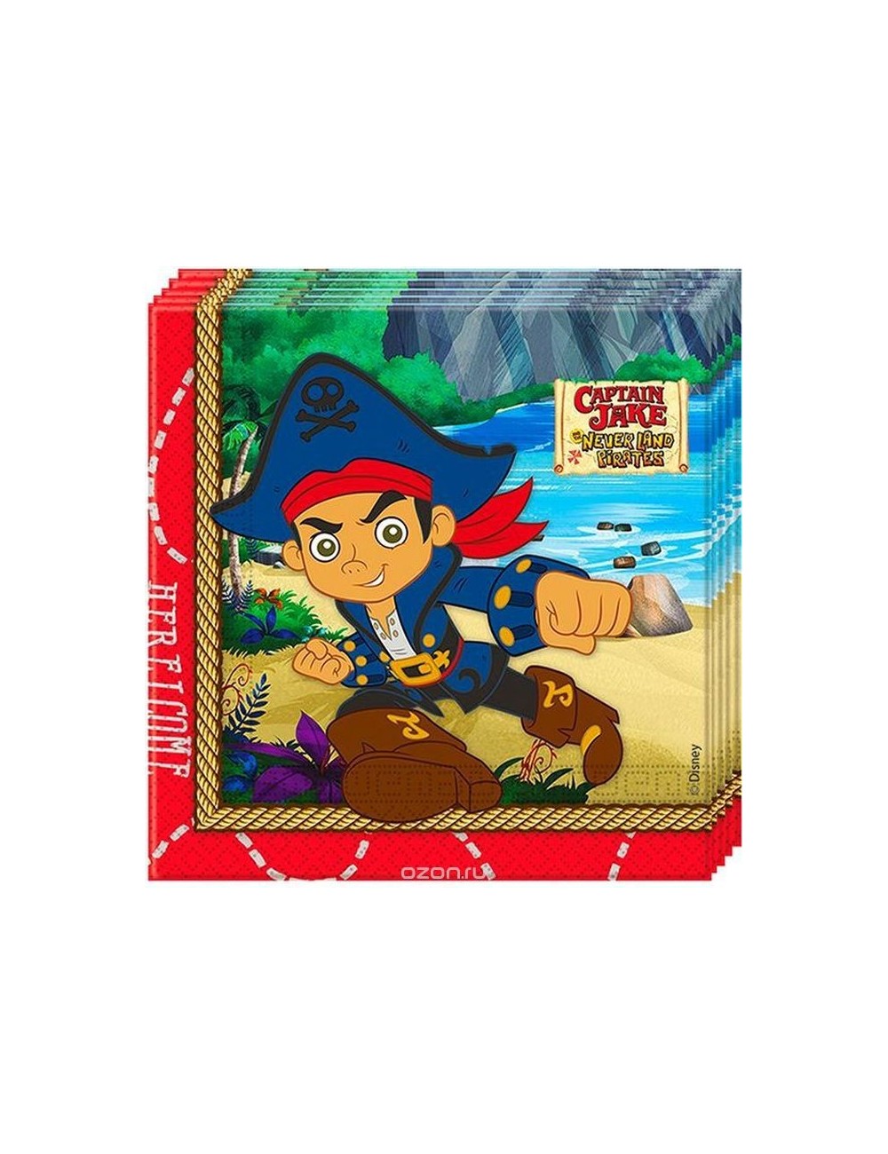 Set 20 servetele Jake si piratii, 33 cm
