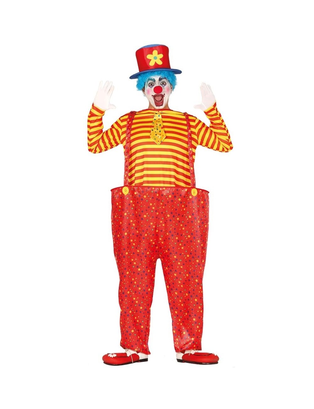 Costum carnaval Clown rosu, adulti, M-L
