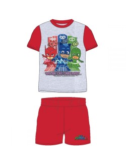 Pijama PJ Masks, gri - rosu, copii 3-8 ani