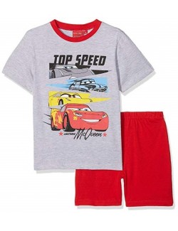 Pijama Disney Cars, copii 3-8 ani, gri-rosu