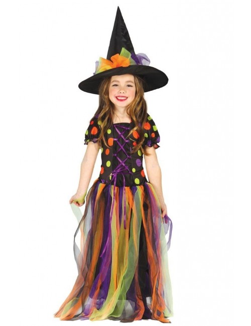 Costum Vrajitoare curcubeu, copii 3-12 ani