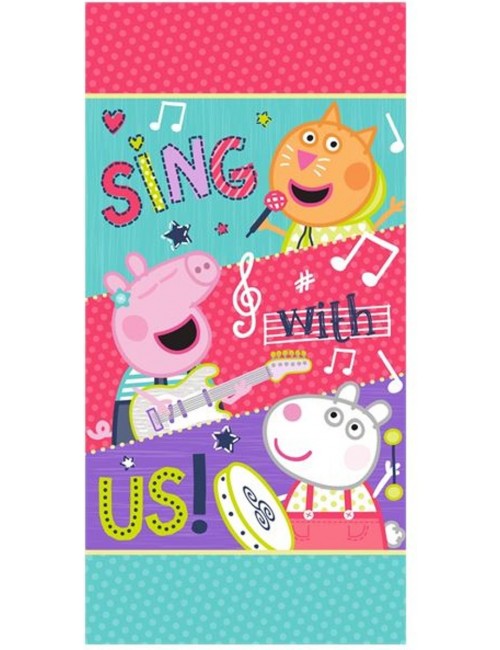 Prosop baie Peppa Pig Sing with us, 70 x 140 cm