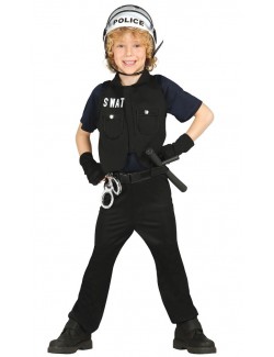 Costum Politist SWAT, pentru copii 3 - 12 ani