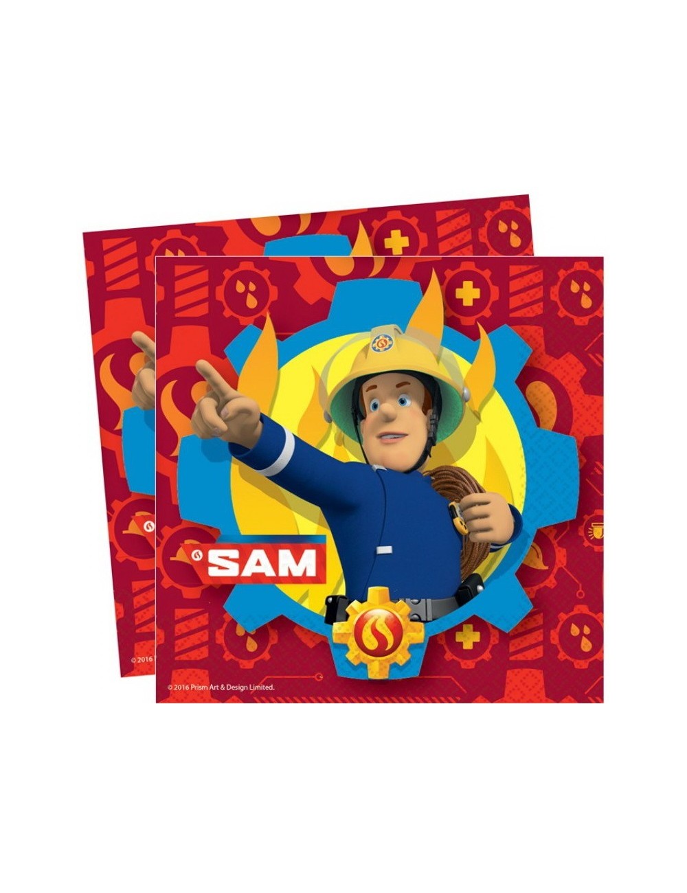 Set 20 servetele Pompierul Sam, 33x33 cm