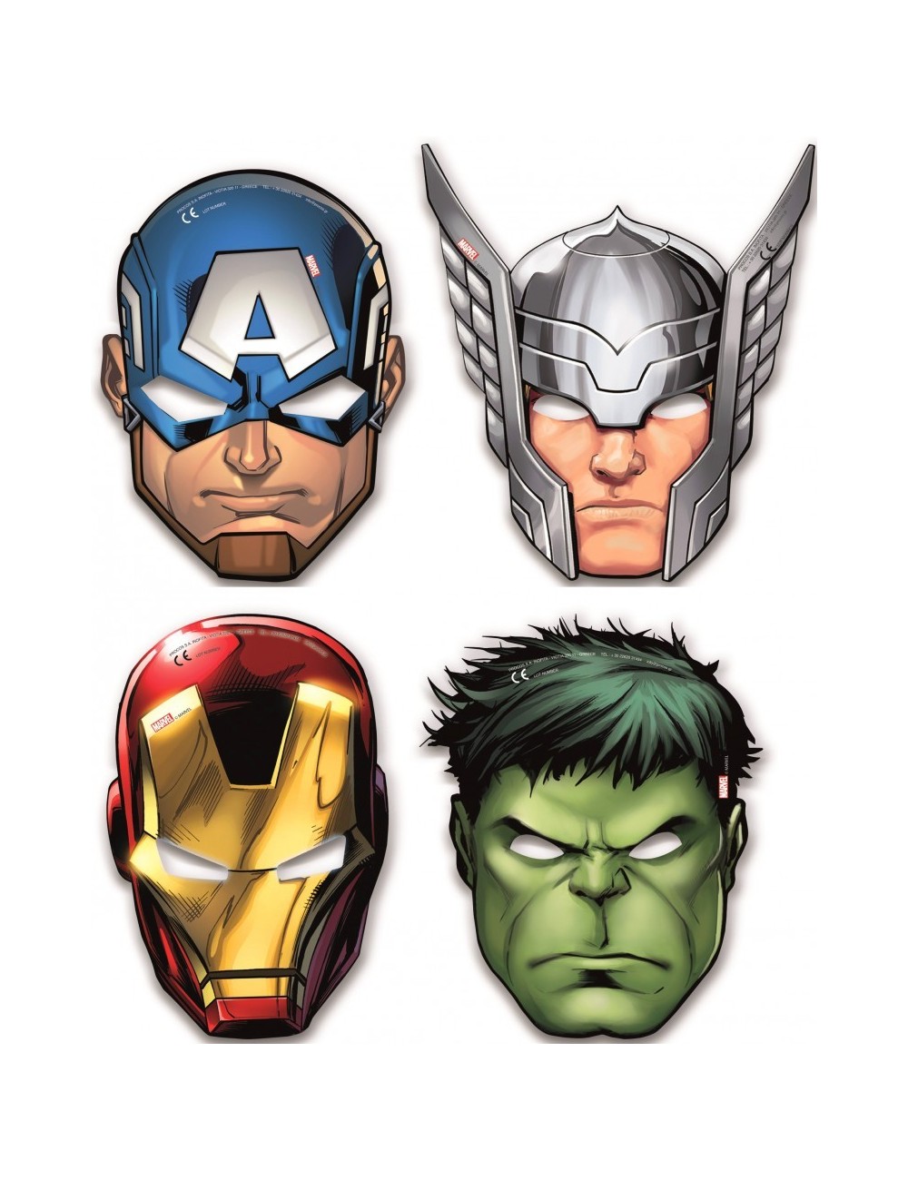 Set 6 masti party, super-eroi Avengers