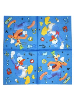 Set 20 servetele Donald Duck & Pluto, 33 x 33 cm