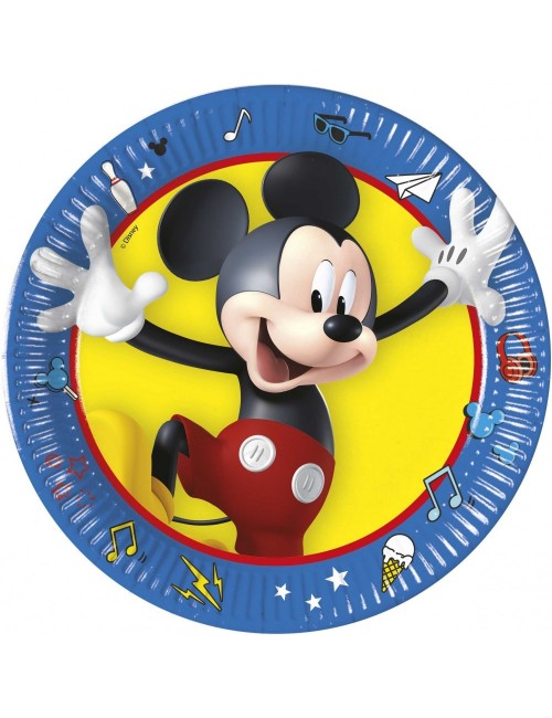 Set 8 farfurii, Mickey Mouse Happy, 20 cm