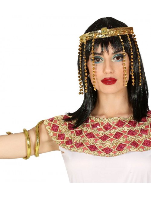 Set Regina egipteana Cleopatra: diadema si bratara sarpe