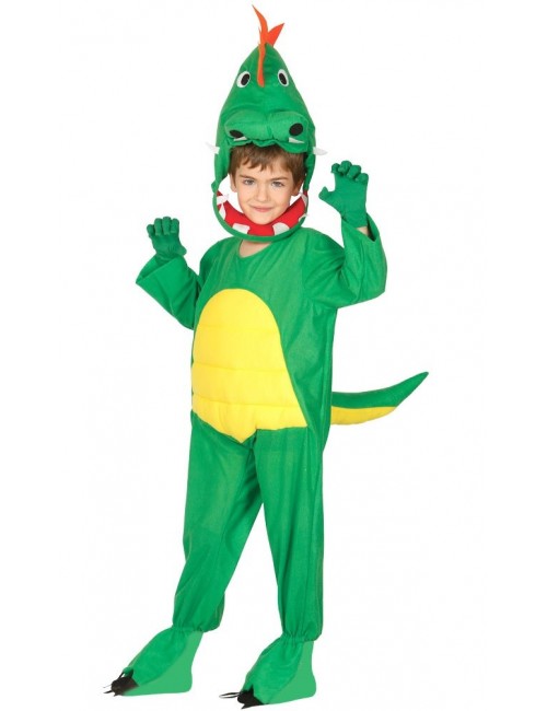 Costum Dinozaur verde, copii 3-12 ani