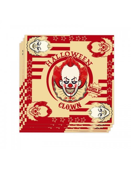 Set 20 Servetele Halloween Clown, 33 x 33 cm
